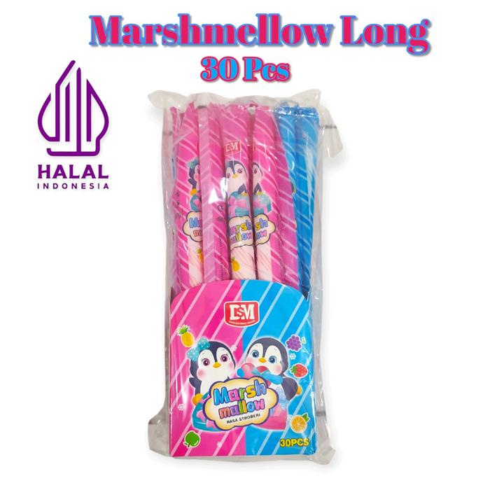 

PROMO SPECIAL Marshmellow Long 30 Pcs - Cemilan Marshmellow Panjang 28 Cm - Makanan Ringan lembut