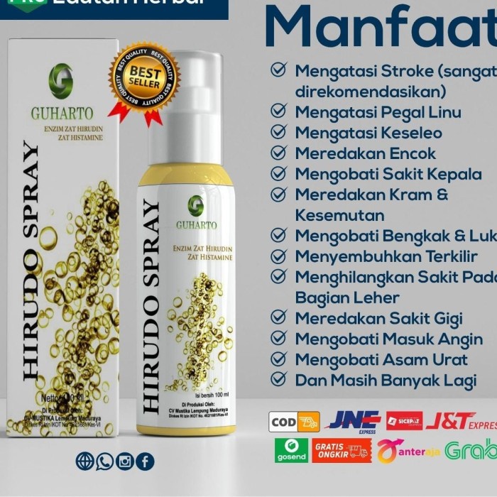Rms - Hirudo Spray Guharto, Terapi Lintah, Penghilang Pegal Dan Stroke
