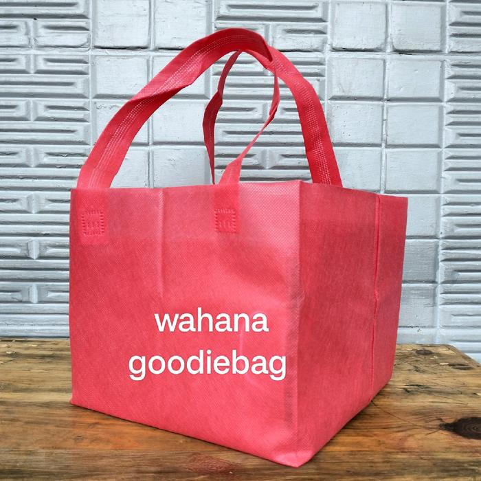

party- goodiebag lipat samping kotak 22x22 isi 12tas tas belanja