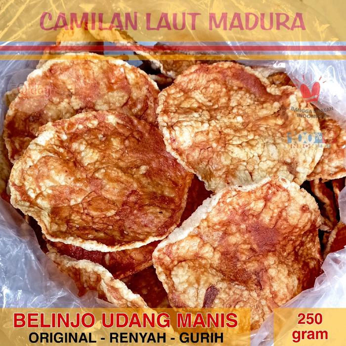 

Melinjo Udang Manis Gurih Renyah Siap Makan Kemasan 250 Gram Oleh-Oleh Camilan Laut Madura