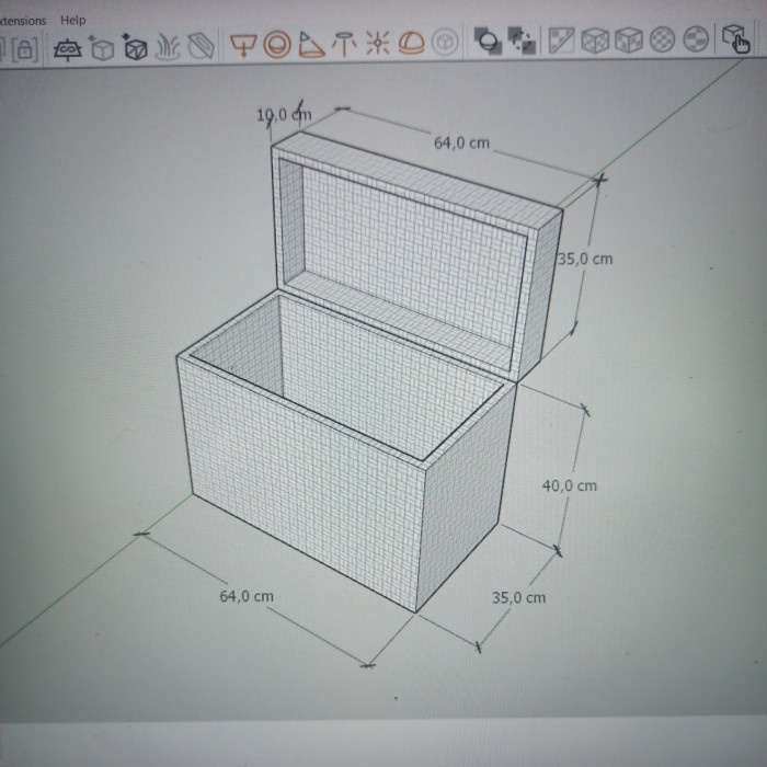 READY STOK keranjang rotan tutup box besar