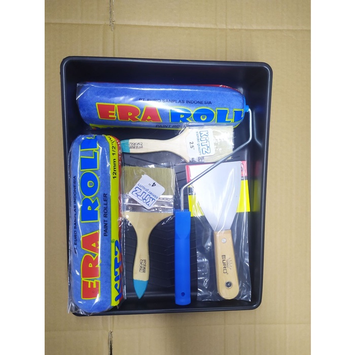 Paket Alat Cat Kuas Roll Refill Kuas Roll Bak Cat Kape Dan Kuas Cat -Gratisongkir