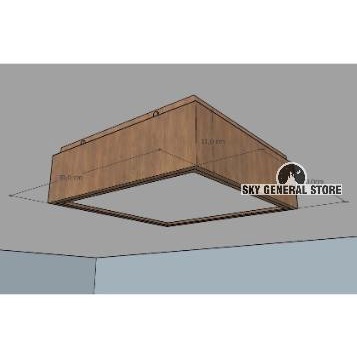 EKSLUSIF [TERBARU] Kap Lampu Dinding Plafon Bahan Kayu Jati Dekorasi Ruangan