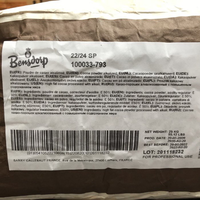 

Lezat- Bensdorp France Cacao Powder / Kakao Bubuk 22-24 SP 250 gram