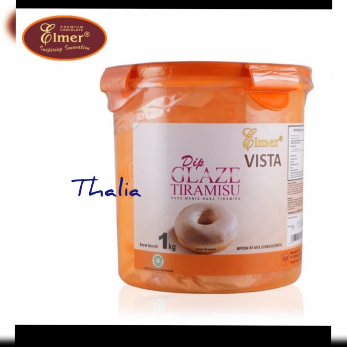 

Lezat- ELMER DIP GLAZE TIRAMISU 1KG TOPPING/ISIAN UNTUK DONAT/ROTI/CAKE DLL