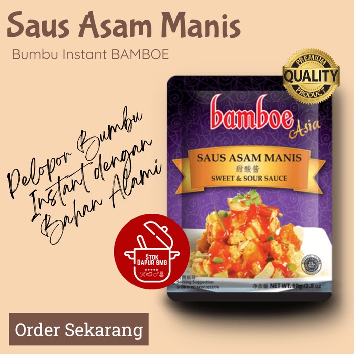 

AL808 Bumbu Dapur Masak Instan BAMBOE Asia SAUS ASAM MANIS 80gr TERBARU