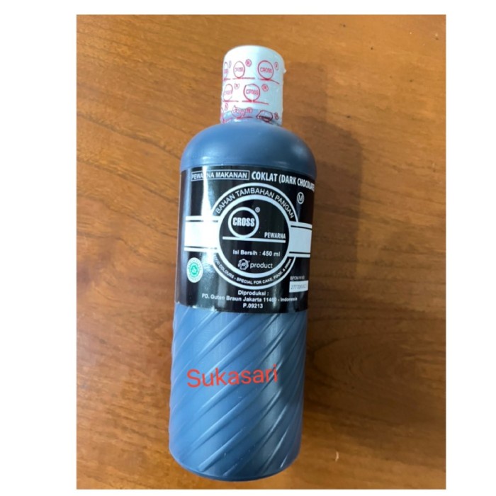 

Lezat- Cross Dark Chocolate 580gr / 450 ML / pewarna makanan icing color