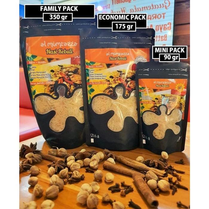 

Lezat- Al Mumtazza Nasi Kebuli Beras Basmati Instan Instant 350gr Family Pack