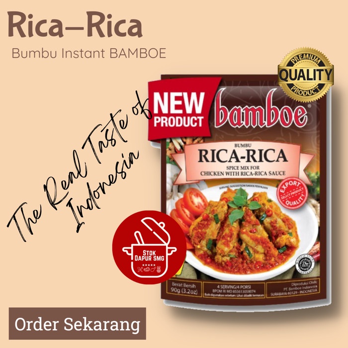 

HC564 Bumbu Masak Instan BAMBOE Indonesia Export Quality RICA - RICA 90gr PROMO SPECIAL