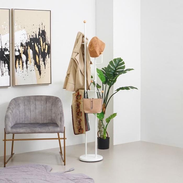PREMIUM Informa Ryota Gantungan Pakaian Standing - Putih Stand Hanger Gantungan Baju Berdiri Clothes
