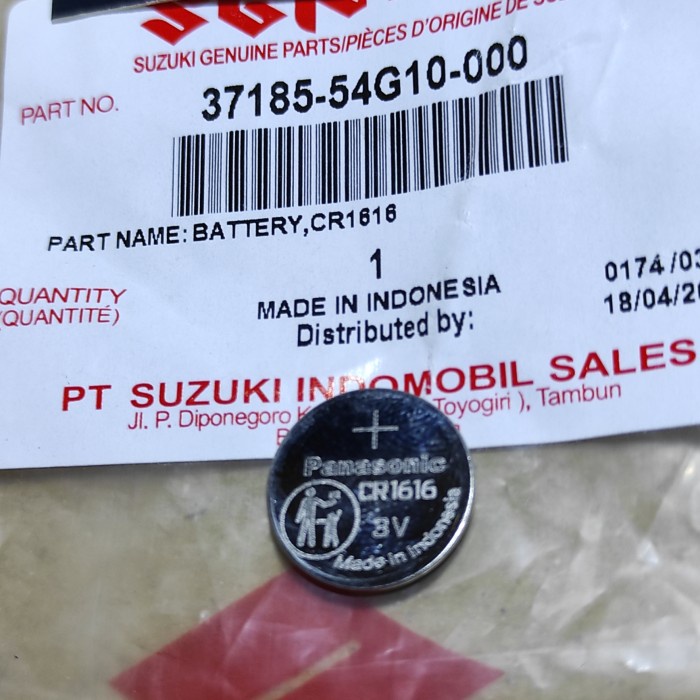 PREMIUM Batere Kunci Remote CR1616 Semua Ertiga Original Suzuki