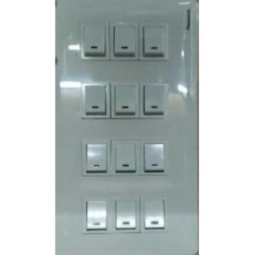 PREMIUM Saklar 12 gang Panasonic set sudah termasuk inbowdus besi