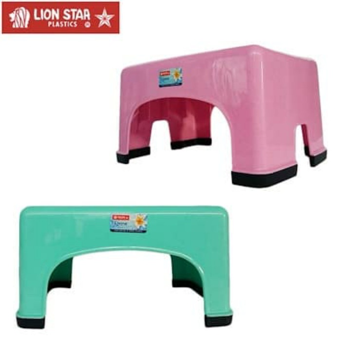 TUMBUH_BERKAH BANGKU JONGKOK / KURSI PENDEK PLASTIK / LION STAR G-12 SQR STOOL JAPAN FURNITURE