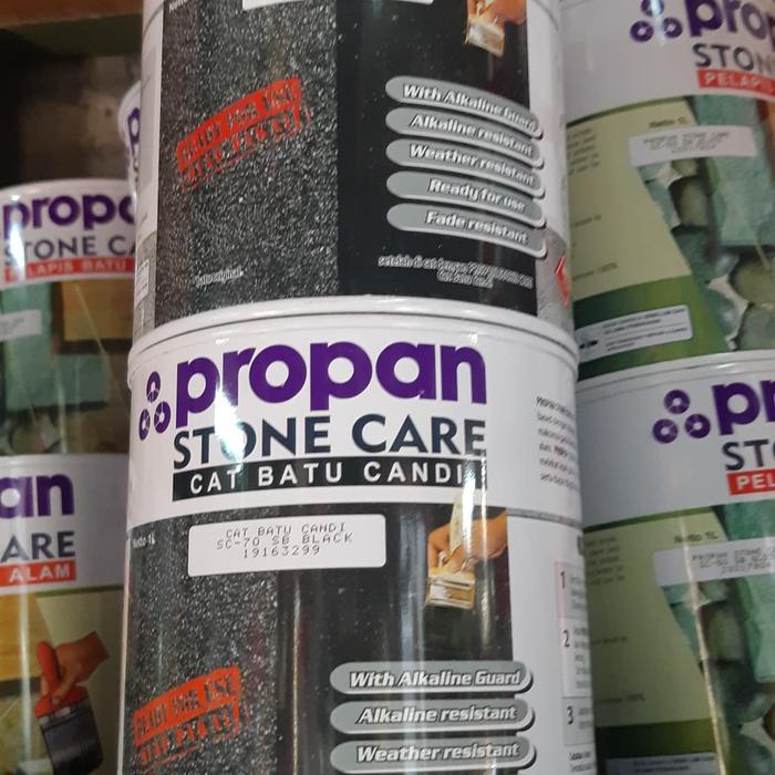 propan pelapis batu alam warna hitam cat batu candi