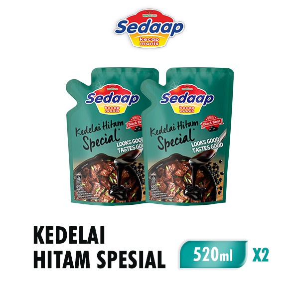 

Lezat- Sedaap Kecap Manis Kedelai Hitam Spesial Pouch 728 gr x 2 pcs