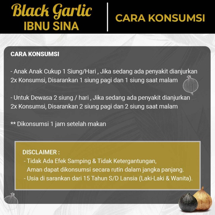 

Lezat- (ORIGINAL) Black Garlic Bawang Hitam Tunggal Ibnu Sina 100gr