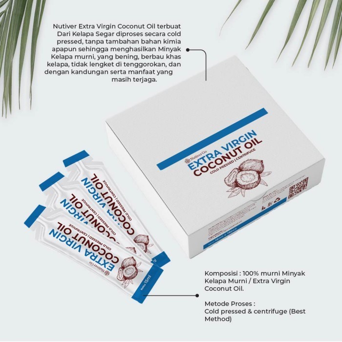 

Lezat- Nutiver Extra Virgin Coconut Oil / Pure & Premium VCO - 15ML - 15ML