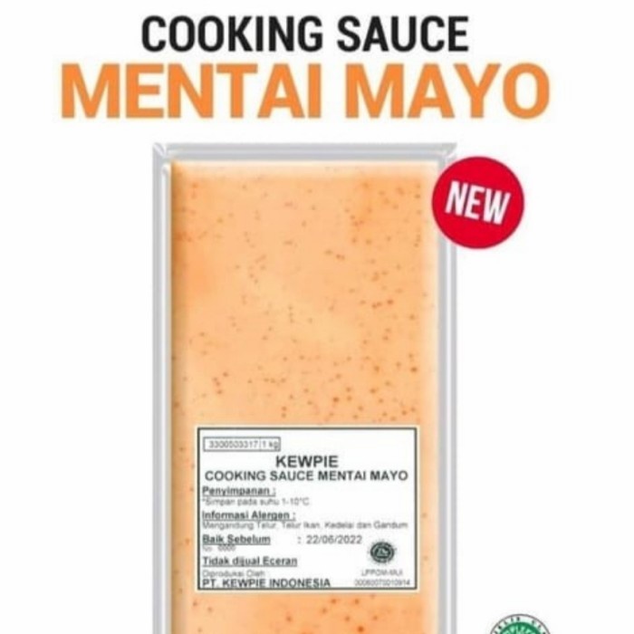 

Lezat- KEWPIE COOKING SAUS MENTAI MAYO 1KG KEMASAN REFILL SIAP MAKAN.