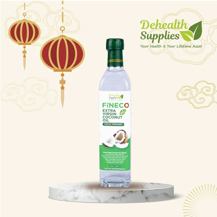 

Lezat- Dehealth supplies fineco VCO virgin coconut oil minyak kelapa organik