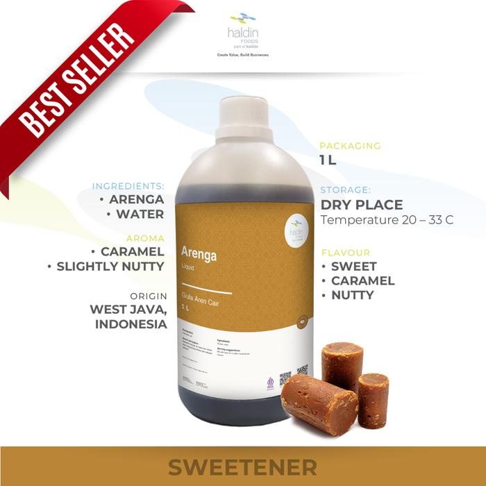 

Lezat- haldinfoods Sirup Gula Aren Cair Arenga Sugar Syrup Liquid - 1 liter