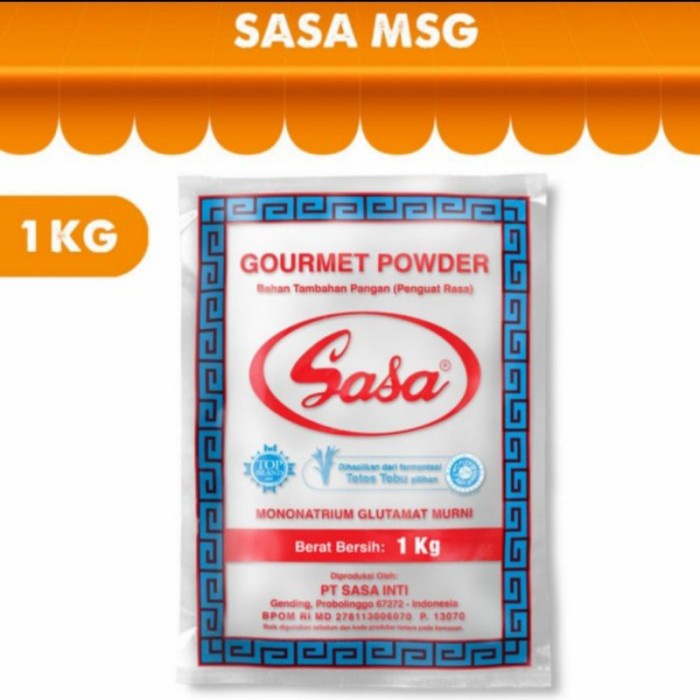 

Lezat- SASA MSG 1 KG MICIN PECIN VETSIN PENYEDAP RASA KEMASAN BESAR