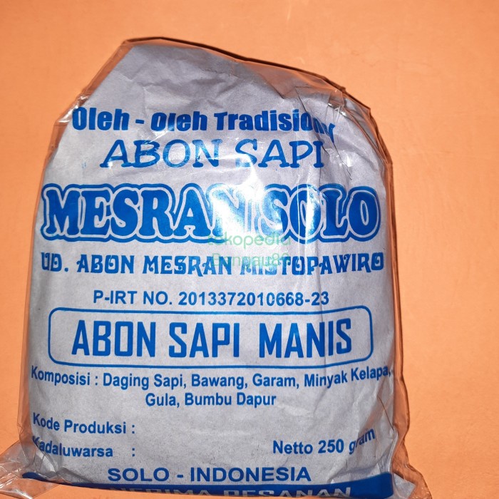 

ABON SAPI MESRAN SOLO - Manis