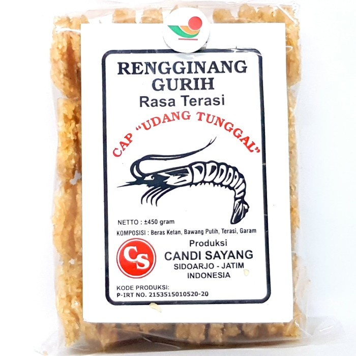 

(GoodSeller) CAP UDANG TUNGGAL RENGGINANG RASA TERASI 450gr MENTAH MADURA TRASI