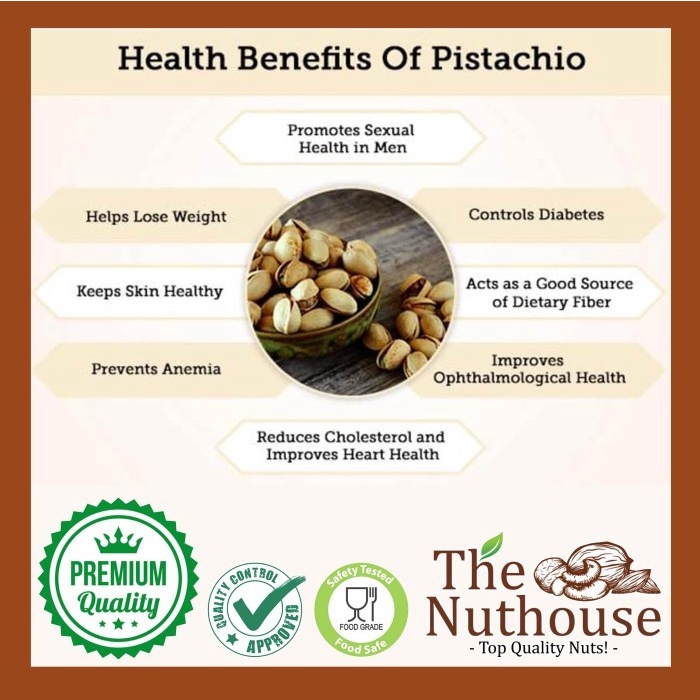 

(GoodSeller) 1kg Pistachio Whole Kernels US Extra no. 1 RAW No Shell Kacang