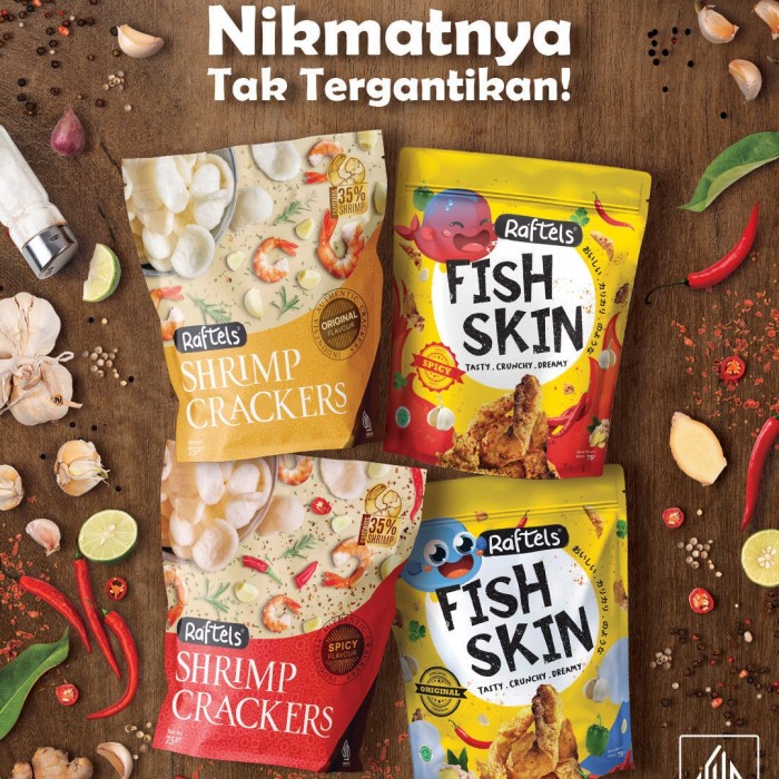 

Kerupuk Udang Matang Raftels (Original / Spicy). Shrimp Crackers