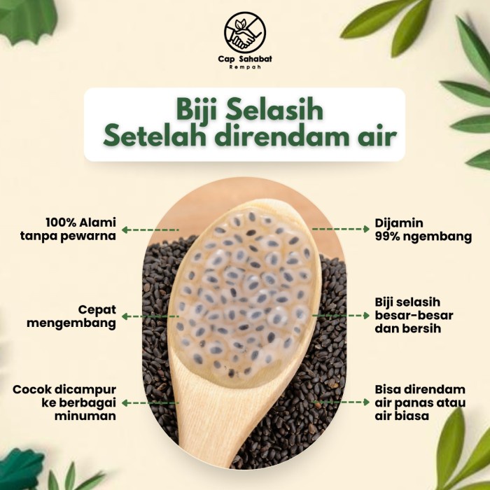 

1Kg Biji Selasih Super / Basil Seed 100% PREMIUM