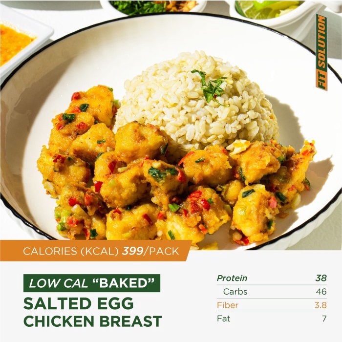

(GoodSeller) Low Cal Baked *NOT FRIED* Salted Egg (Telur Asin) Chicken Breast. NO OIL Healthy Hi