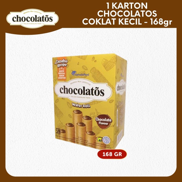 

Wafer Stick Roll Coklat 1 CTN Chocolatos - Garudafood