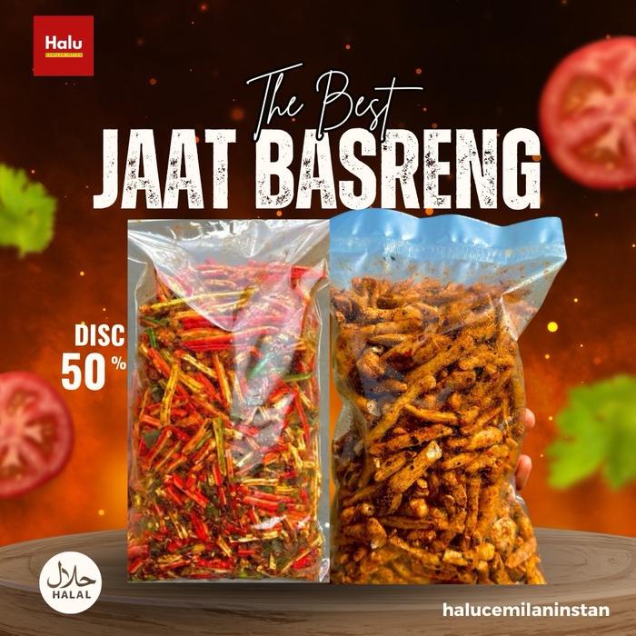 

1kg- Bundling Kerupuk Jaat Beton Basreng Pedas Daun jeruk (500gr Jaat & 500gr Basreng)
