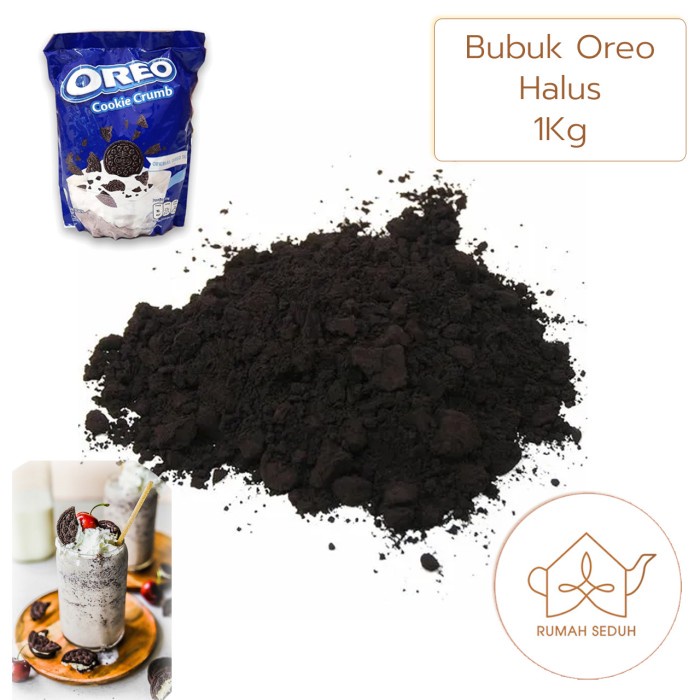 

1Kg Cookies Bubuk Halus Topping MInuman - Cookies Hitam Bubuk Crumb