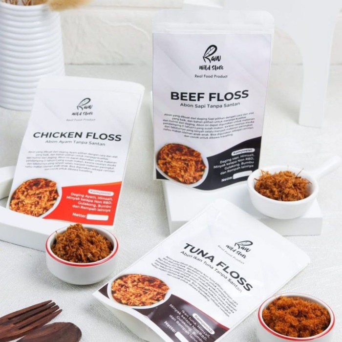 

ABON SAPI AYAM TUNA BEEF CHICKEN FLOSS TANPA PENGAWET TANPA MSG