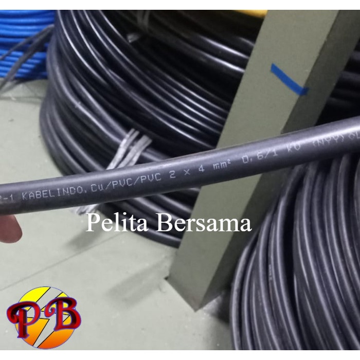 Kabel NYY 2 x 4 mm Merk Kabelindo / Kabel NYY 2 x 4 mm Kabelindo