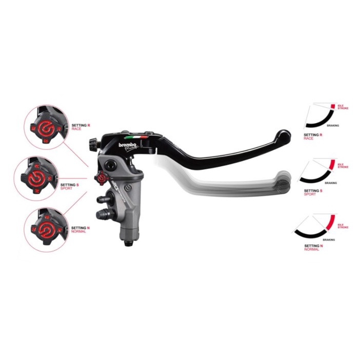 Master Rem Brembo Kiri / Kanan Rcs 14 15 16 17 19 / Corsa Corta Original Brembo Italy - Asli