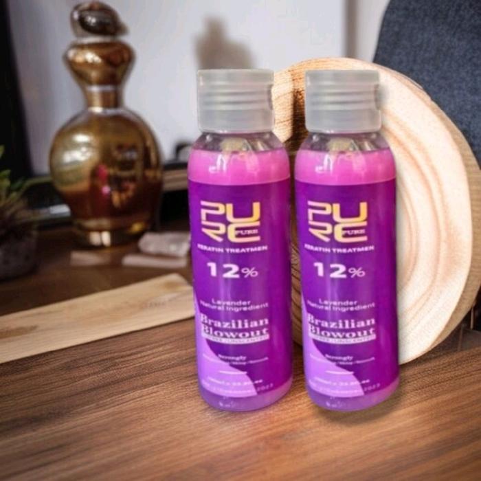 Pelurus Rambur Purc Keratin Lavender 100Ml Purc Hair Smoothing Treatment Rambut Perawatan Haircare