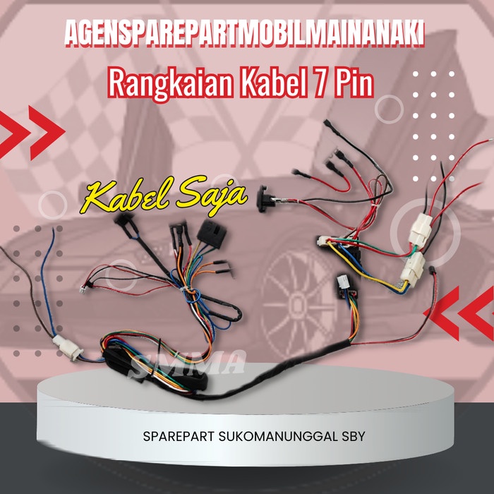 READY STOK 1 Set Rangkaian Kabel Mesin Mobil Mainan Aki Bluetooth