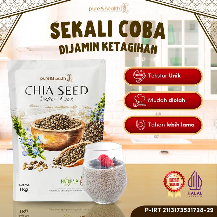 

[dch] - Chia Seed 1 Kg - Black Chia Seed Cocok untuk Cemilan