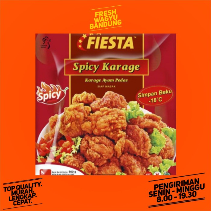 

Lezat- FIESTA SPICY KARAGE Premium Nugget Naget Ayam Pedas 500g