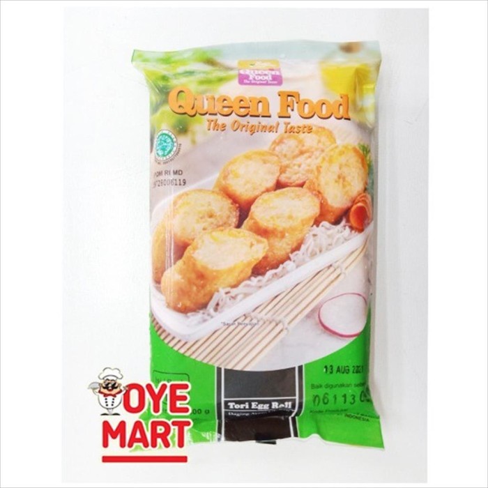 

Lezat- QUEEN FOOD TORI EGG ROLL 400GR ISI 18 / TORI EGG ROLL AYAM
