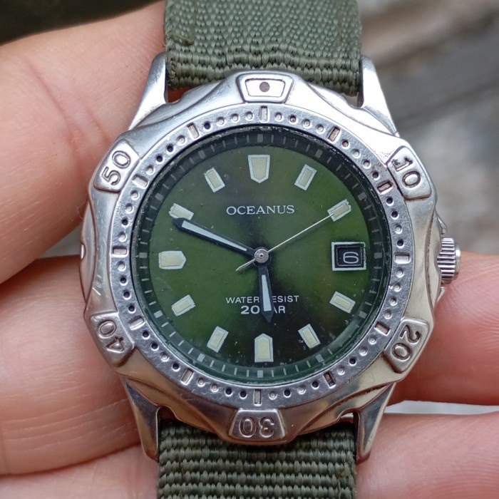 jam tangan casio oceanus oc 700 diver style original second bekas *