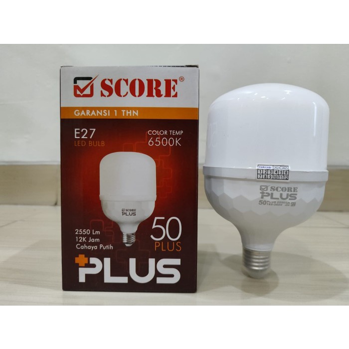 Lampu LED 50Watt Bohlam LED 50W Murah Garansi 1 Tahun SCORE Capsul