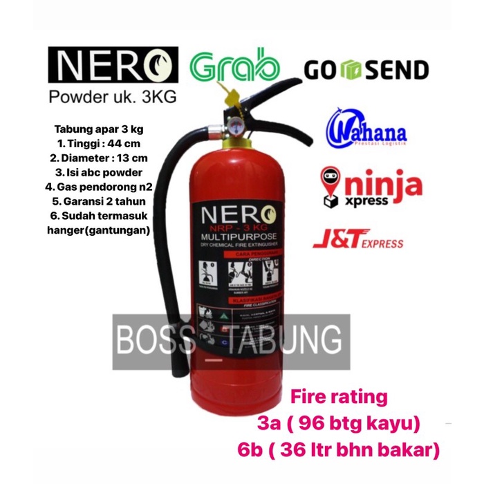 PROMO / APAR / TABUNG PEMADAM / TABUNG PEMADAM API 3KG / NERO