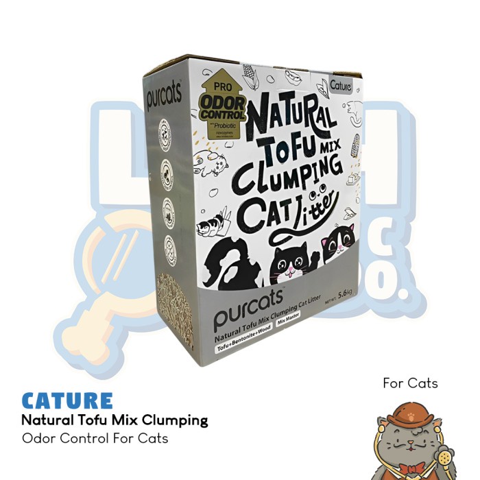 Cature Natural Tofu Mix Clumping Cat Litter Pro Odor Control