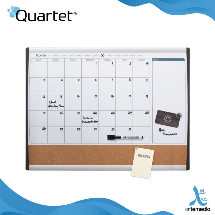 

TERLARIS Quartet Whiteboard - Archframe Planner 17'x23' (43cmx58cm)