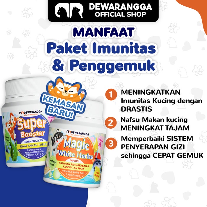 Pet- Vitamin Imun Kucing dan Penggemuk Kucing Dewarangga - Imunitas Kucing