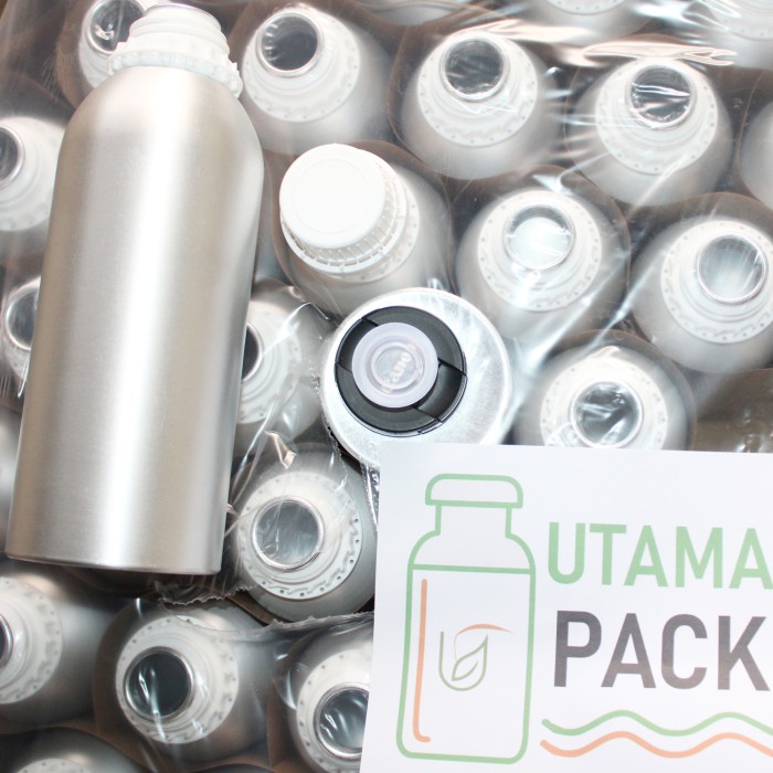 Flash- botol parfum alumunium 1200 Ml untuk parfum, essential oil,kimia