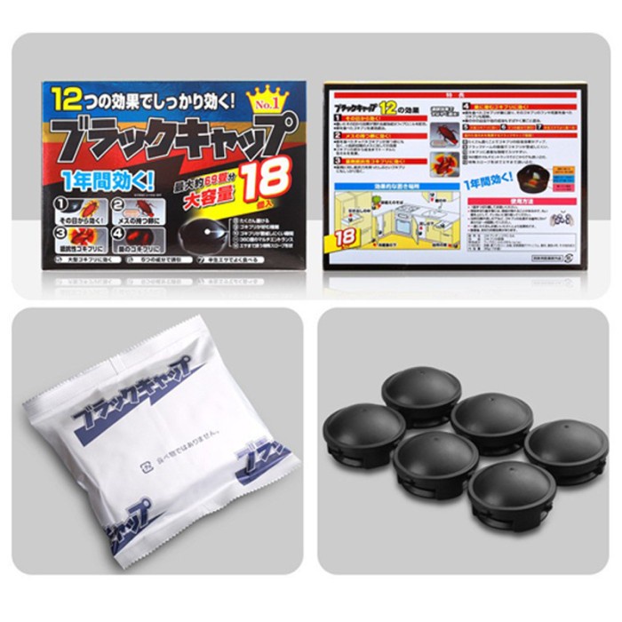 JTTOP" OBAT PEMBASMI KECOA JAPAN RACUN KECOA ANTI KECOA EARTH BLACK CAP